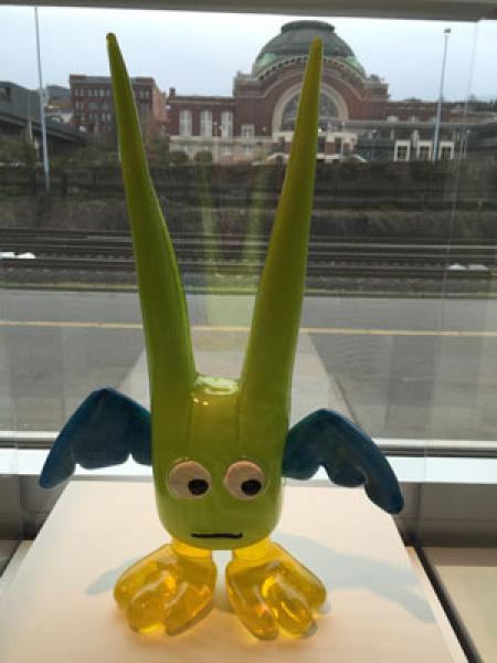 The Museum of Glass's famous Green Guy